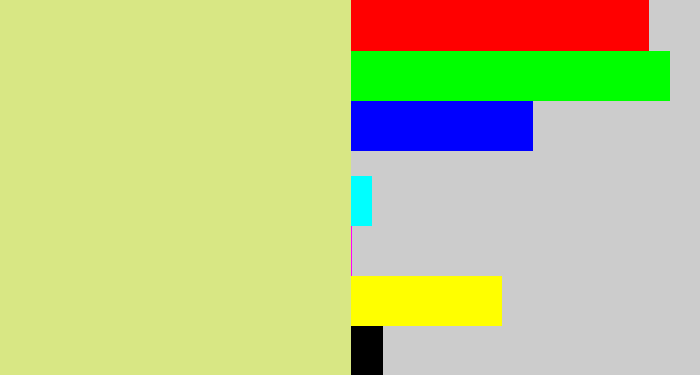 Hex color #d8e784 - light yellow green