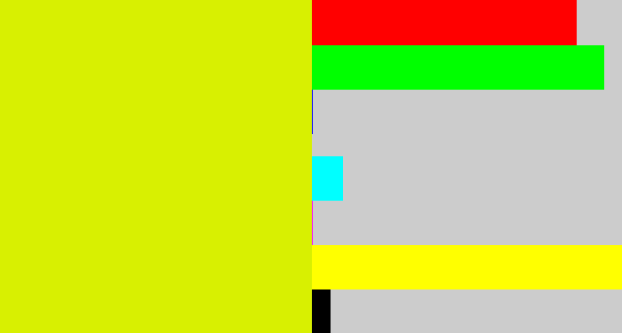 Hex color #d8f001 - greenish yellow
