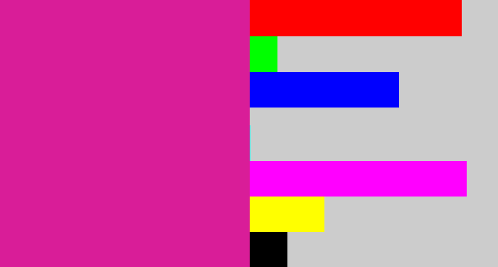 Hex color #d91d98 - electric pink
