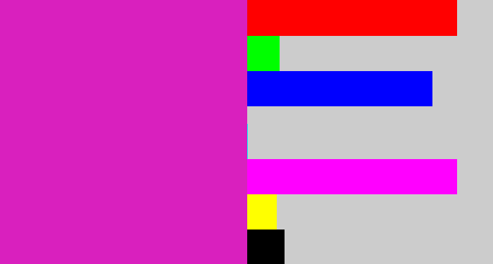 Hex color #d920be - purple/pink