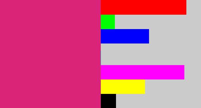 Hex color #d9247a - darkish pink