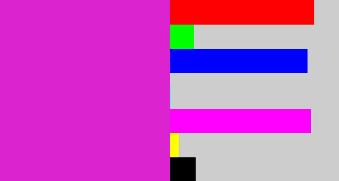 Hex color #d924cf - purple/pink