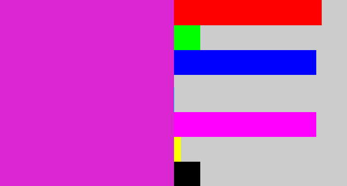 Hex color #d926d0 - purple/pink