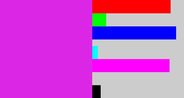 Hex color #d926e7 - purple/pink