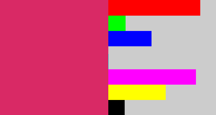 Hex color #d92965 - dark pink