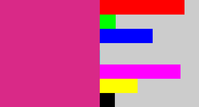 Hex color #d92987 - darkish pink