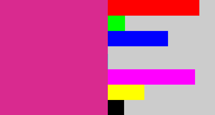 Hex color #d92a8f - darkish pink