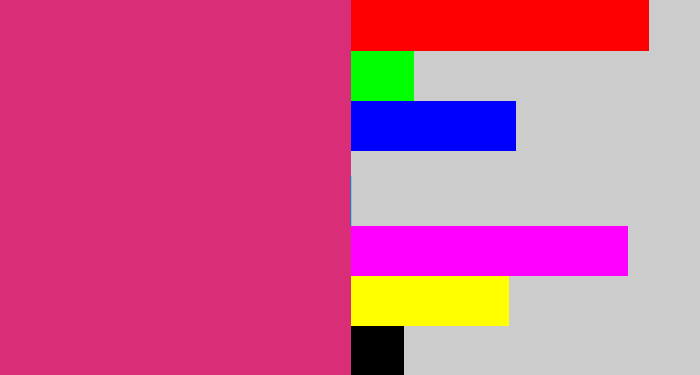 Hex color #d92e77 - darkish pink