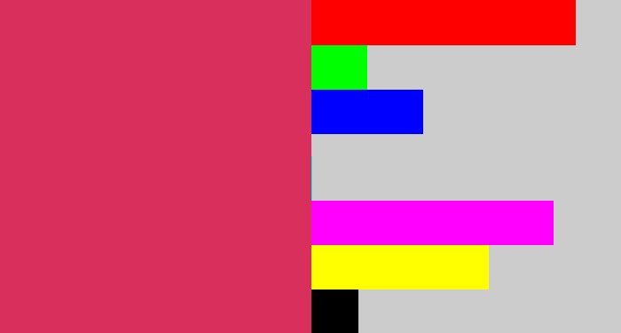 Hex color #d92f5d - dark pink