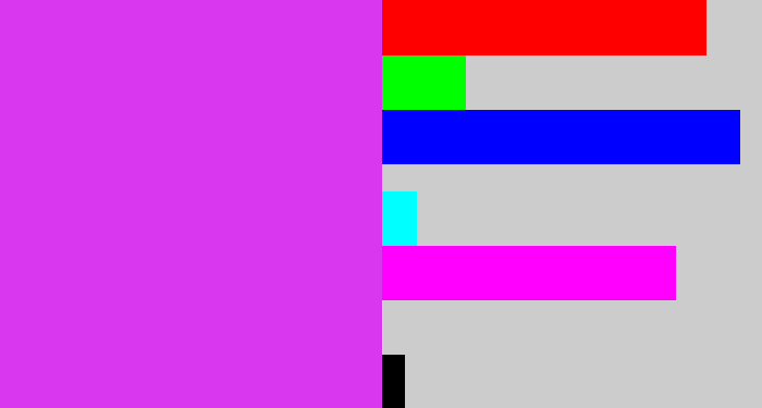 Hex color #d937ef - heliotrope