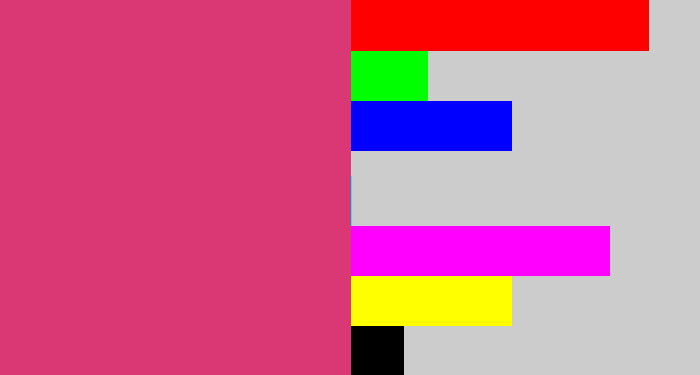 Hex color #d93875 - darkish pink
