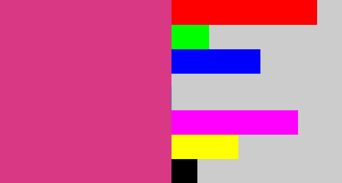 Hex color #d93884 - darkish pink