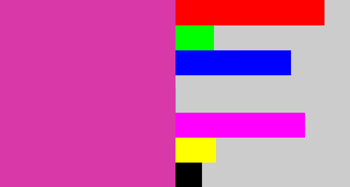 Hex color #d938a8 - purpley pink