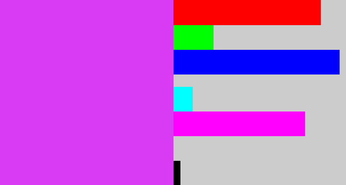 Hex color #d93af4 - heliotrope