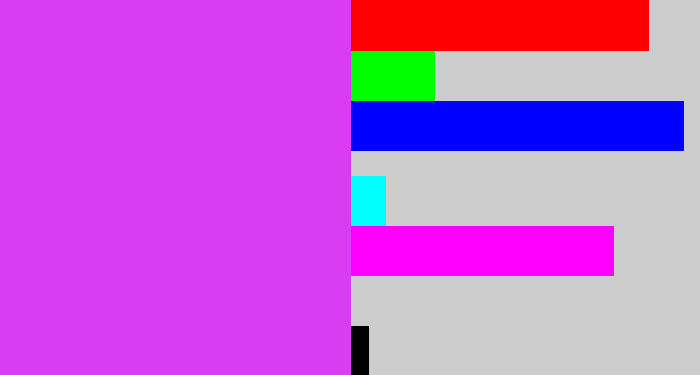 Hex color #d93cf2 - heliotrope