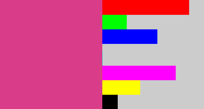Hex color #d93d89 - darkish pink