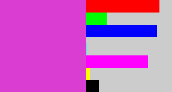 Hex color #d93dd1 - purple pink