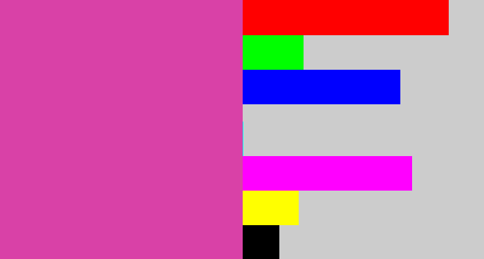 Hex color #d941a7 - purpley pink