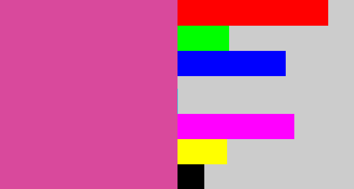 Hex color #d9499c - purplish pink