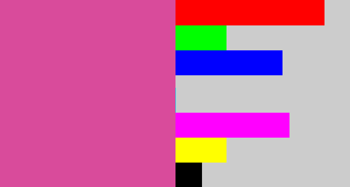 Hex color #d94b9b - purplish pink