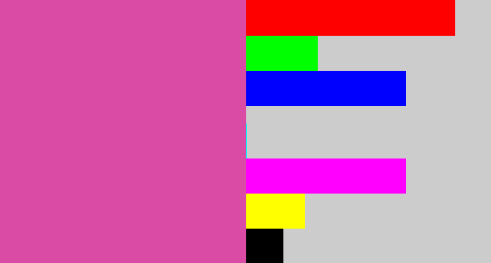 Hex color #d94ba5 - purplish pink