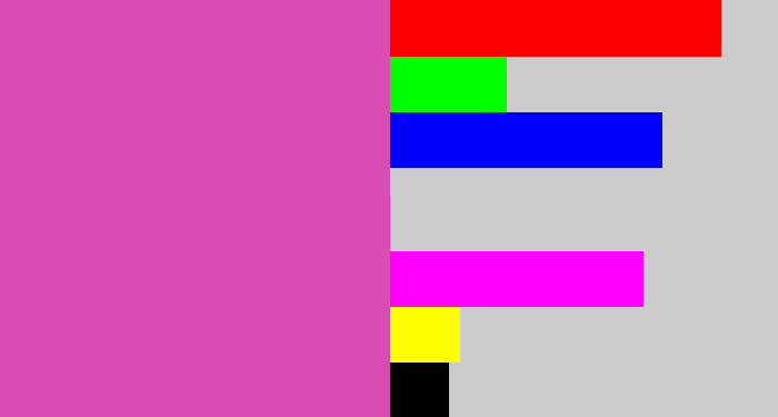 Hex color #d94cb3 - pinky purple