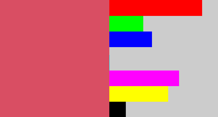 Hex color #d94e63 - pastel red