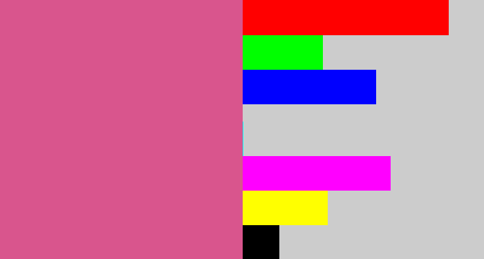 Hex color #d9558d - darkish pink
