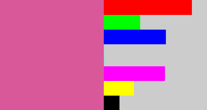 Hex color #d9589a - purplish pink