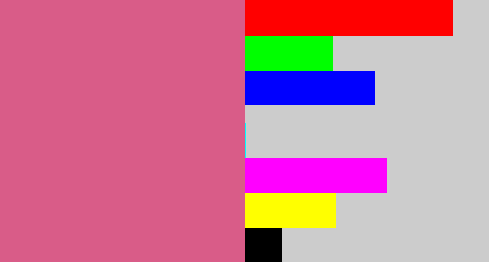 Hex color #d95c88 - pinkish