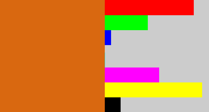 Hex color #d96810 - rusty orange
