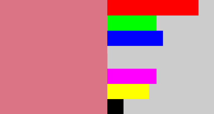 Hex color #d97584 - ugly pink