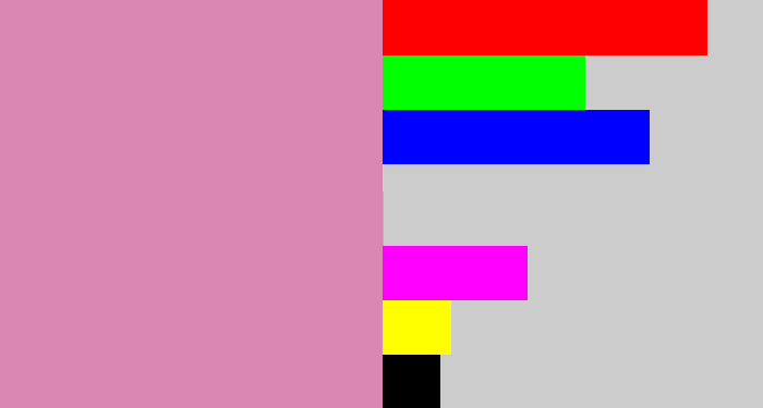 Hex color #d987b3 - pig pink