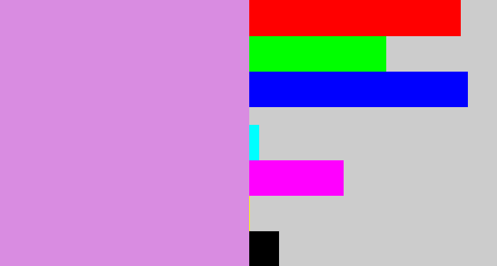 Hex color #d98ce1 - lavender pink