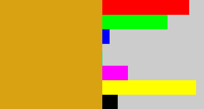 Hex color #d9a212 - burnt yellow