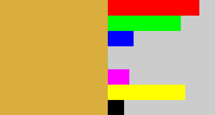 Hex color #d9ae3c - macaroni and cheese