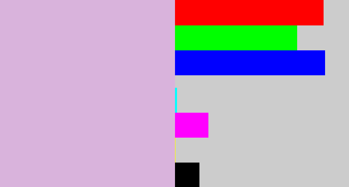 Hex color #d9b3dc - light violet