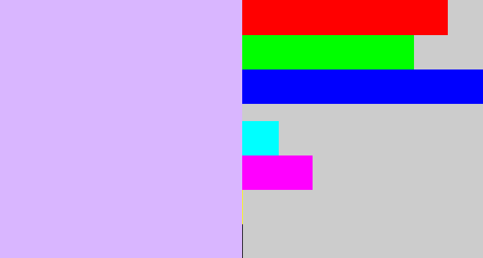Hex color #d9b6ff - light violet
