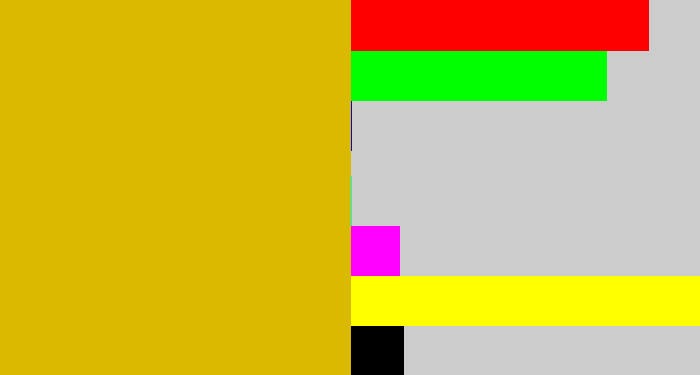 Hex color #d9ba01 - dark yellow