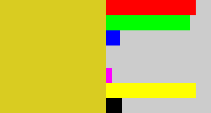 Hex color #d9cc21 - piss yellow