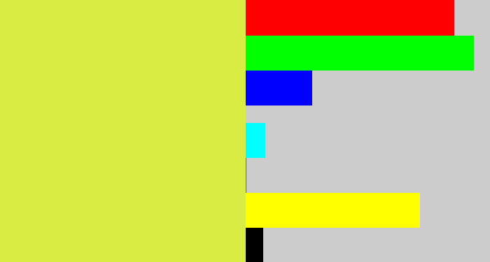Hex color #d9ec44 - yellow/green