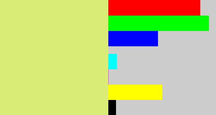 Hex color #d9ec76 - light yellow green