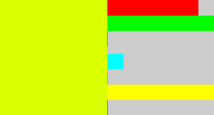 Hex color #d9ff01 - neon yellow