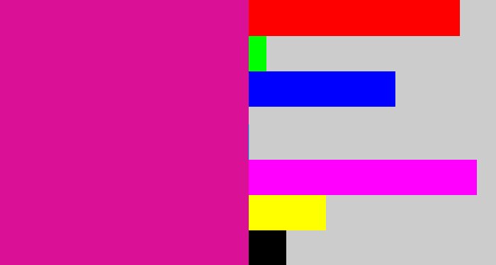 Hex color #da1196 - neon pink
