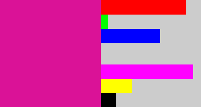 Hex color #da1297 - neon pink