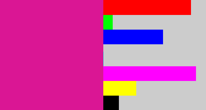 Hex color #da1694 - electric pink