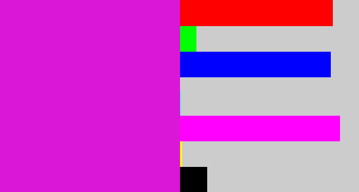 Hex color #da17d7 - purple/pink