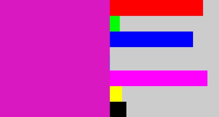 Hex color #da18c2 - purple/pink
