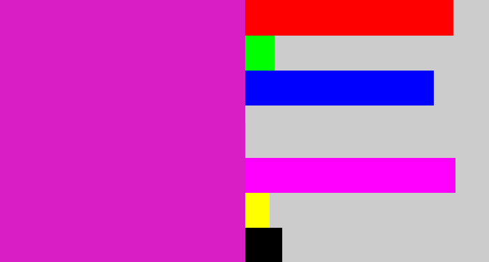 Hex color #da1ec5 - purple/pink