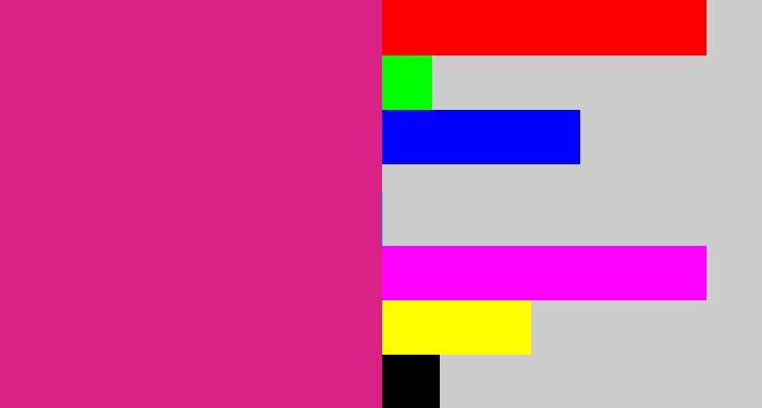 Hex color #da2185 - darkish pink